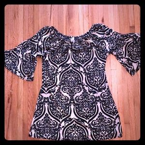 Cream and Black Tunic